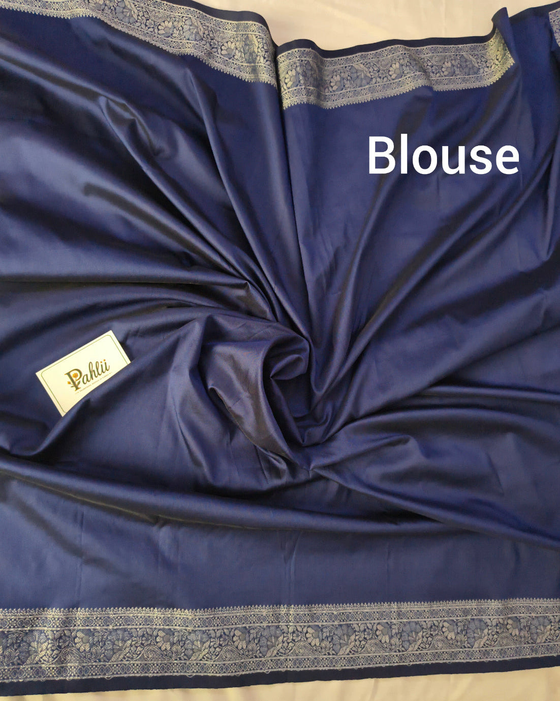 Classic Blue Brocade Saree