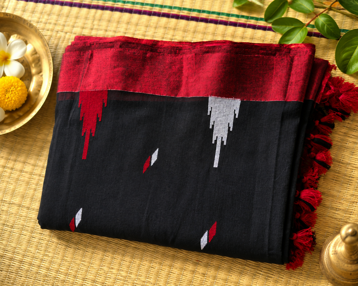 Black Jamdani Handloom Bengal Cotton