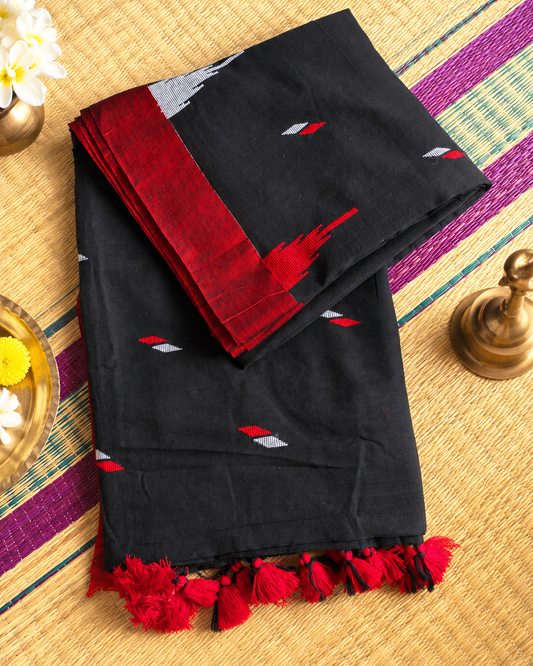 Black Jamdani Handloom Bengal Cotton