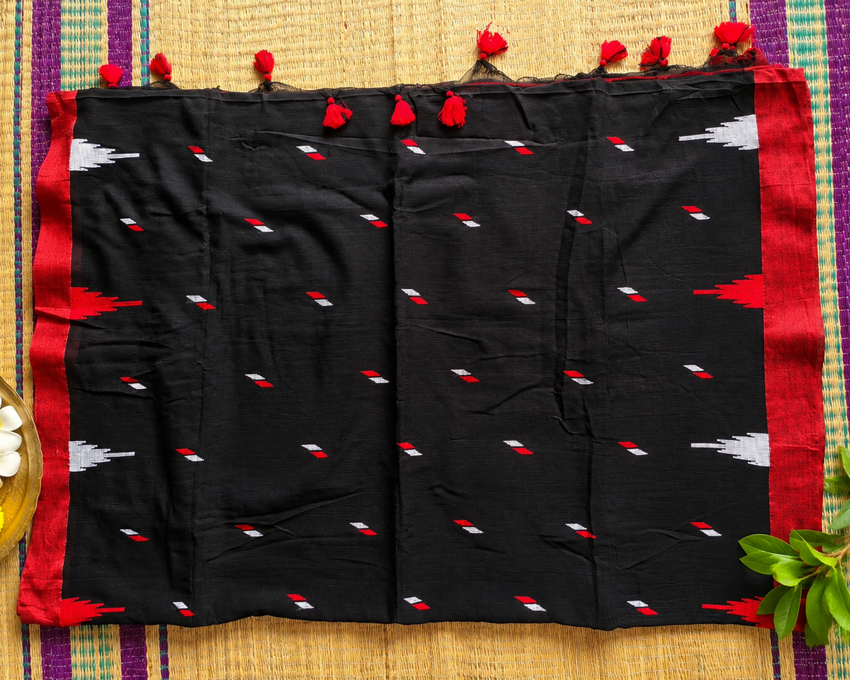 Black Jamdani Handloom Bengal Cotton
