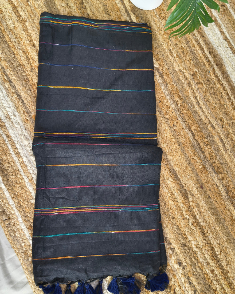 Office Chic Black Cotton Saree