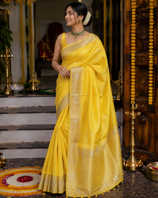 Sunlit Pure Satin Saree