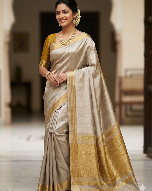 Gold Tissue Banarasi Saree