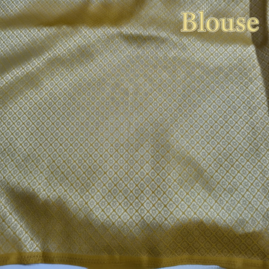 Gulbahar Mustard Yellow Tissue Pashmina Saree