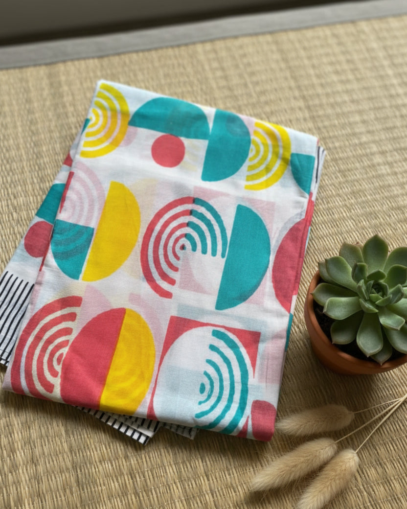 Multicolour Abstract Cotton