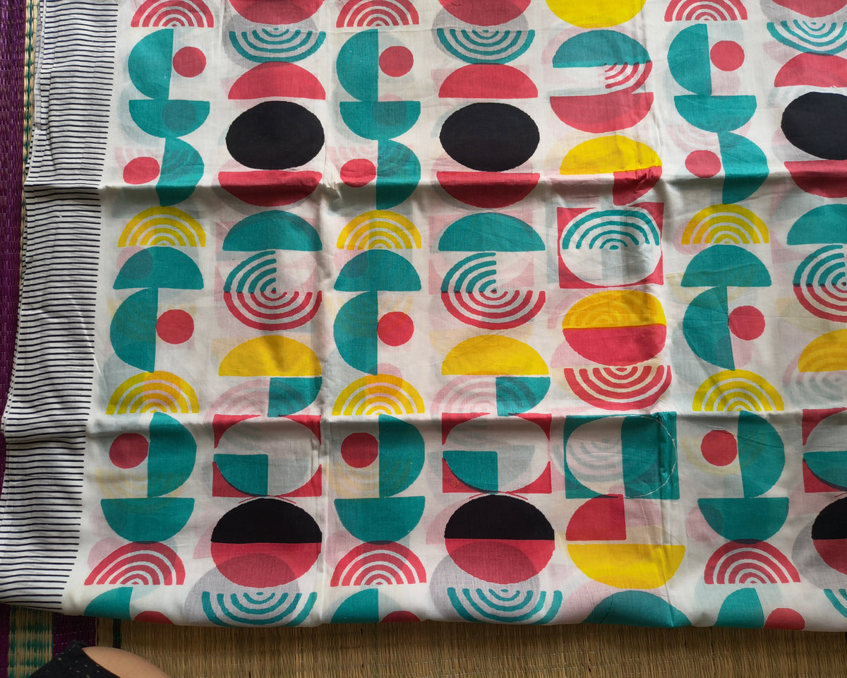 Multicolour Abstract Cotton
