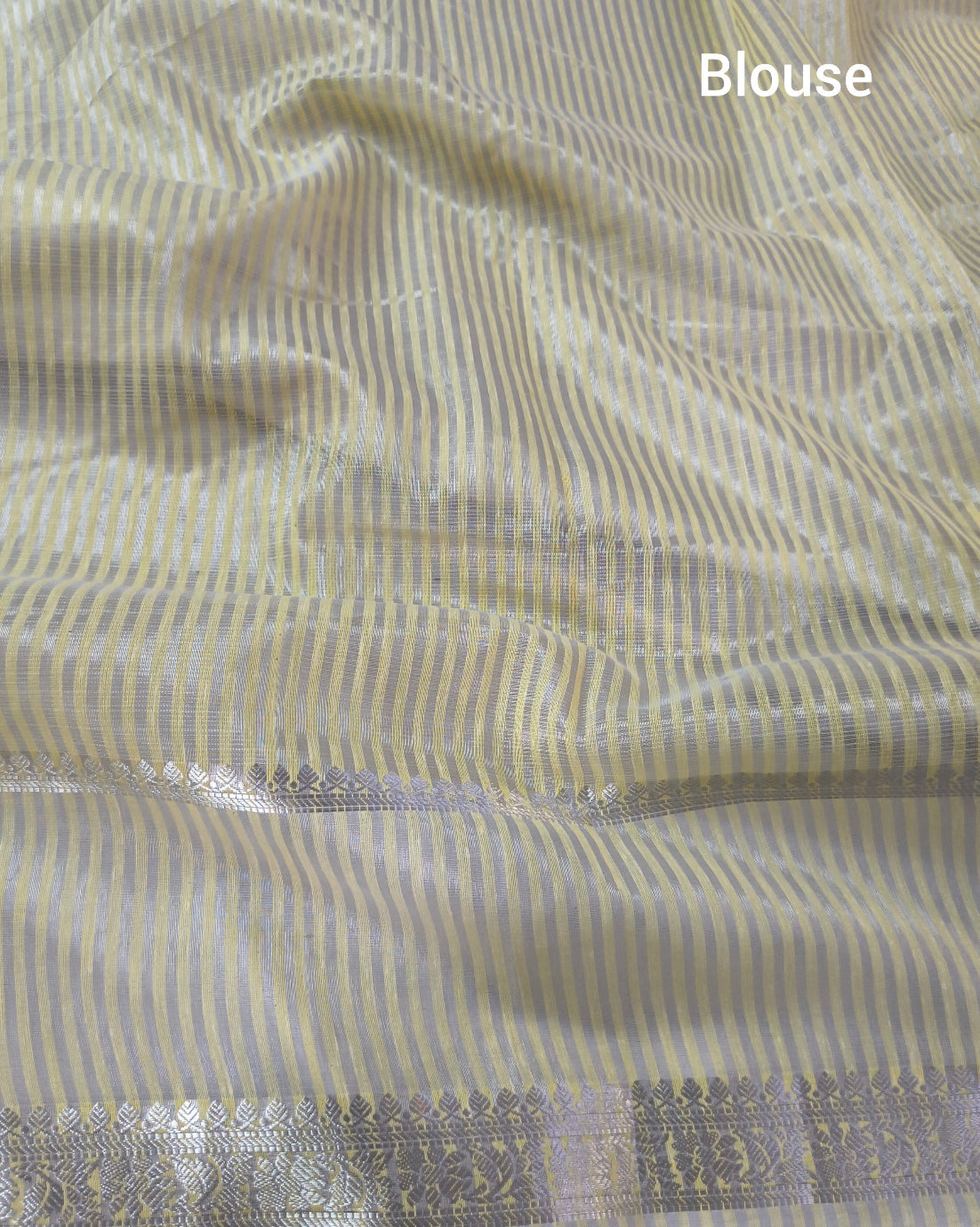 Lemon Mist Applique Linen Saree