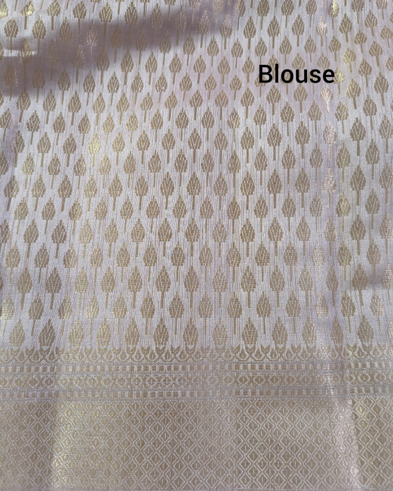 Lavender Zari Bloom Saree