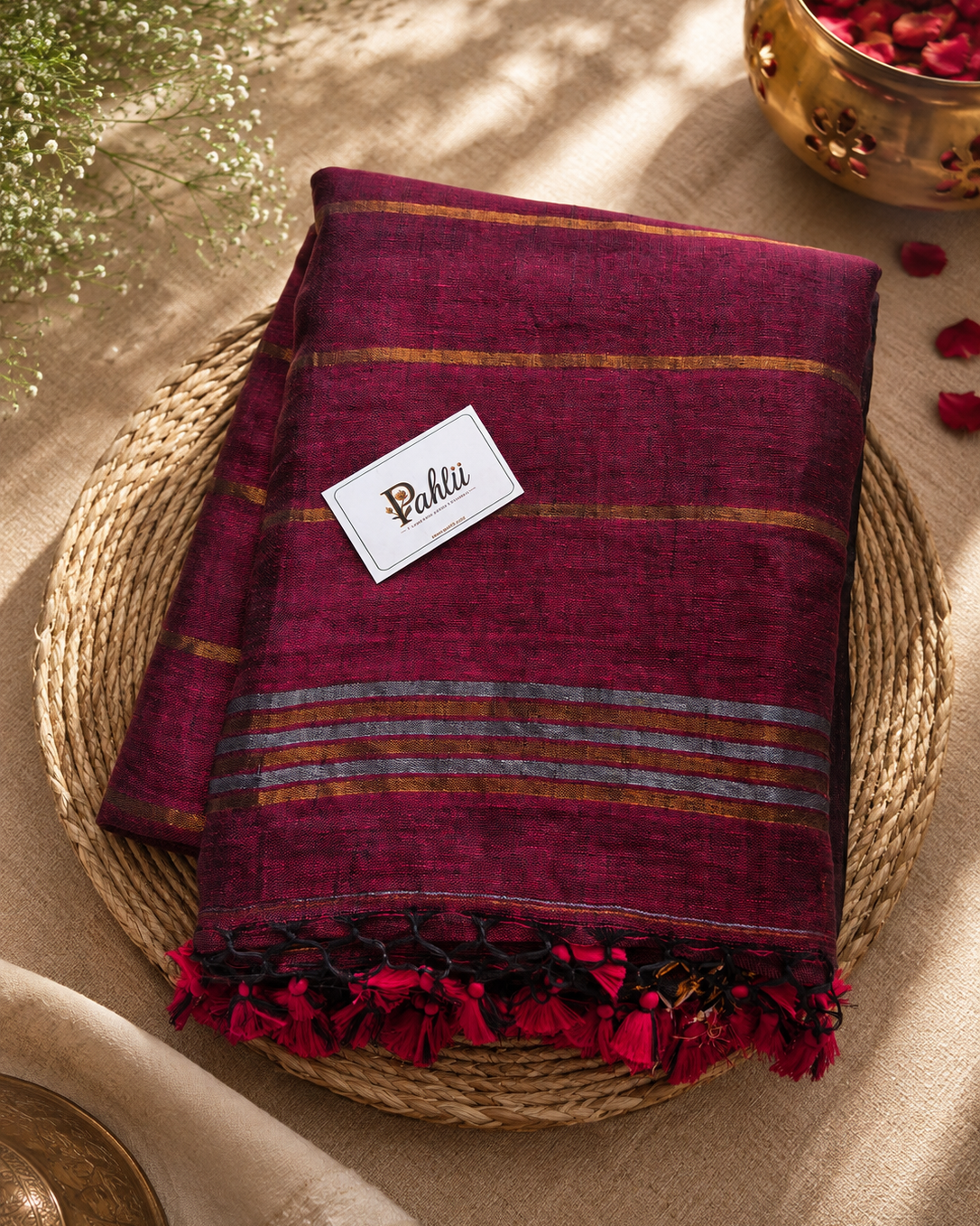Wine Heritage Pure Linen Handloom