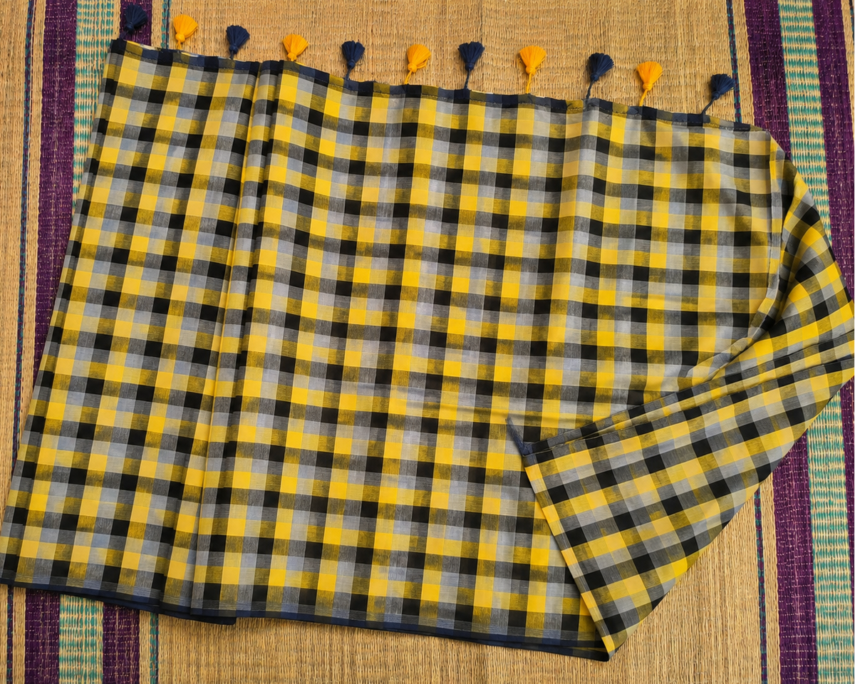Sunshine Check Handloom Mul Cotton