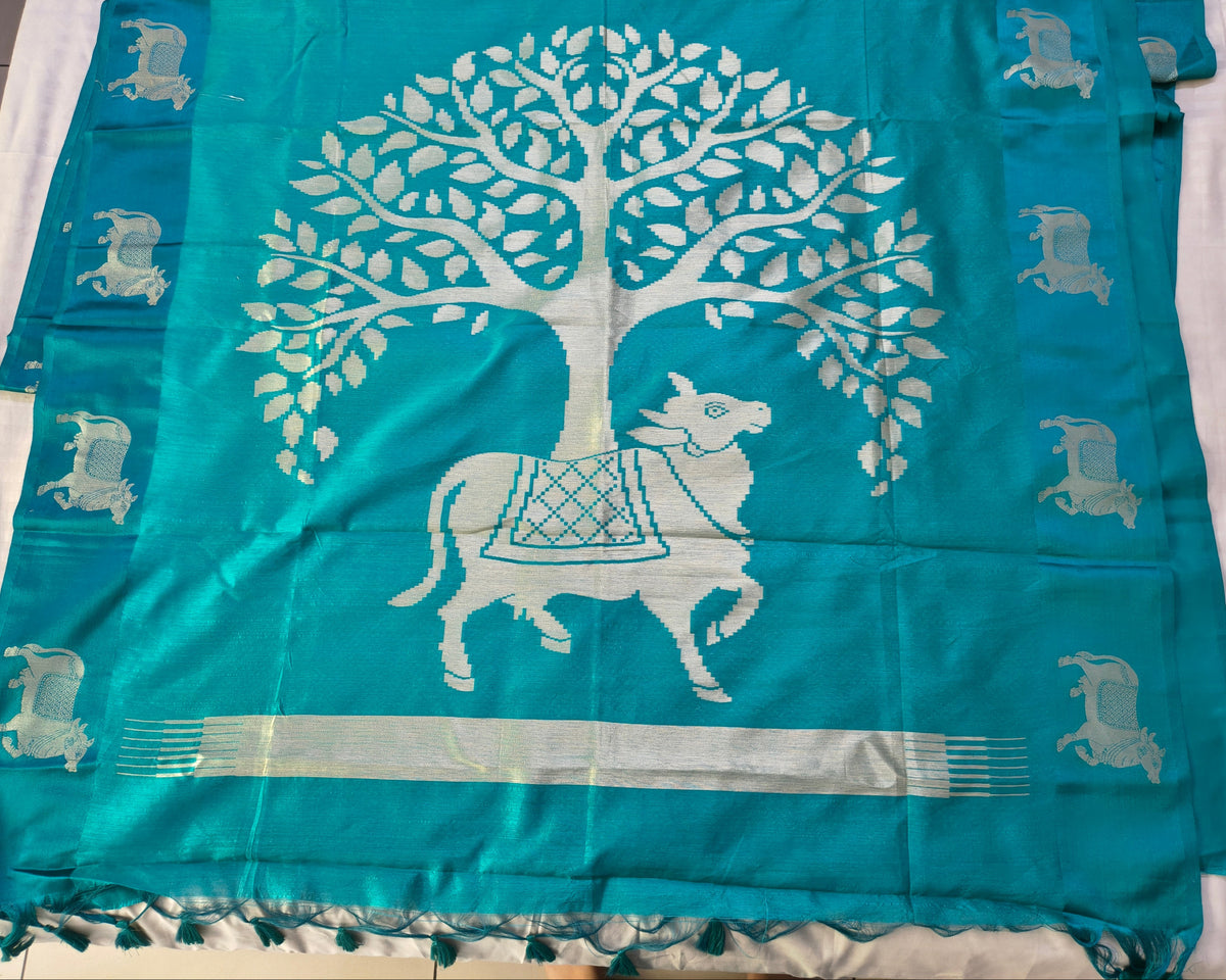 Neel Gokul Pichwai Saree