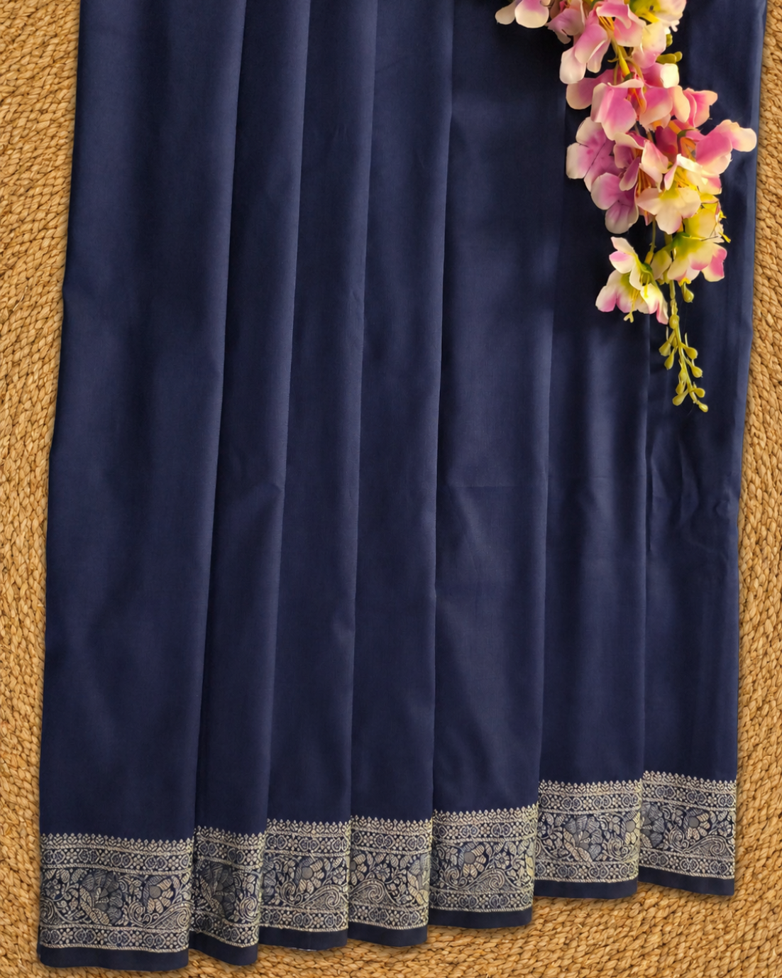 Classic Blue Brocade Saree