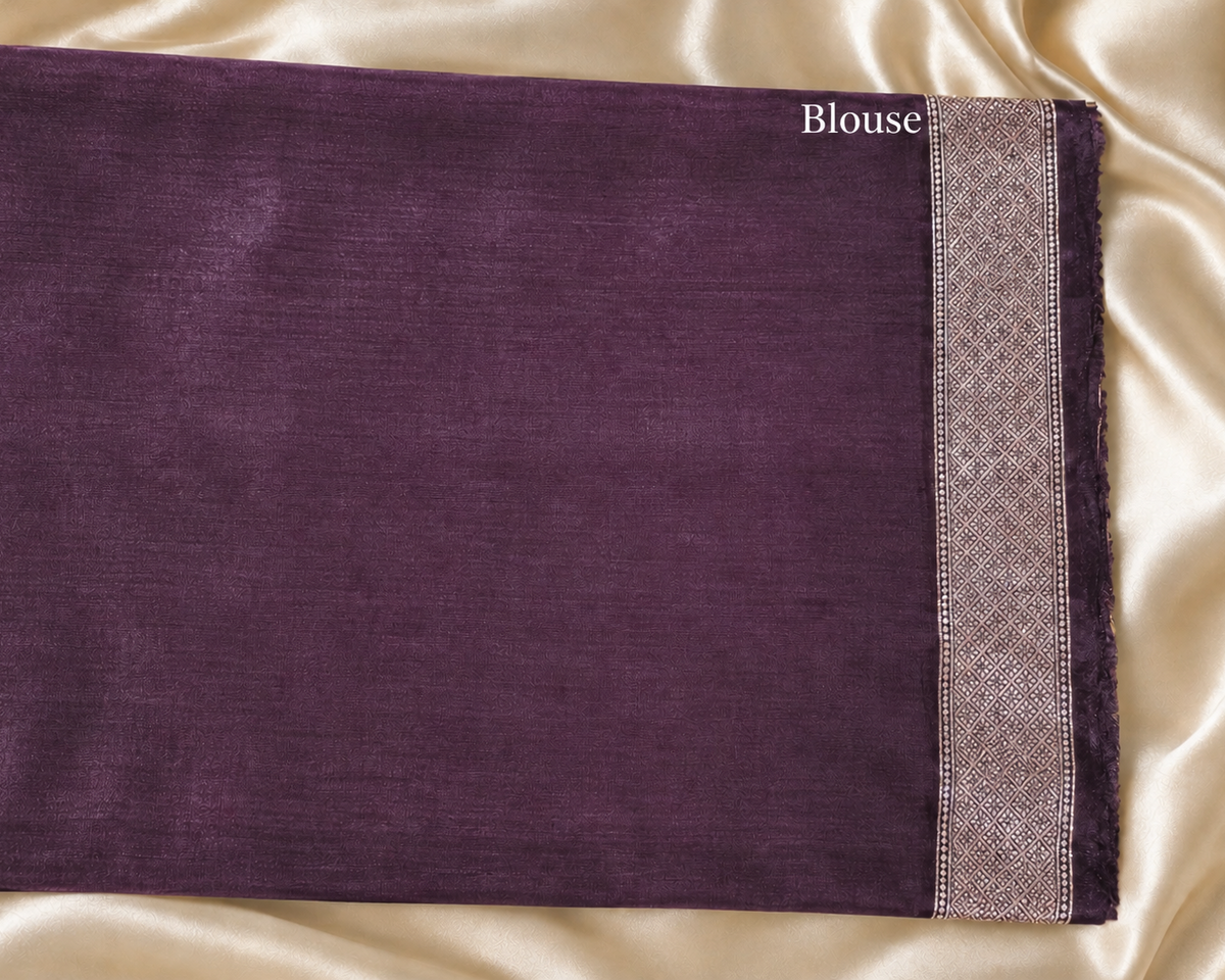 Imperial Wine Silk Saree