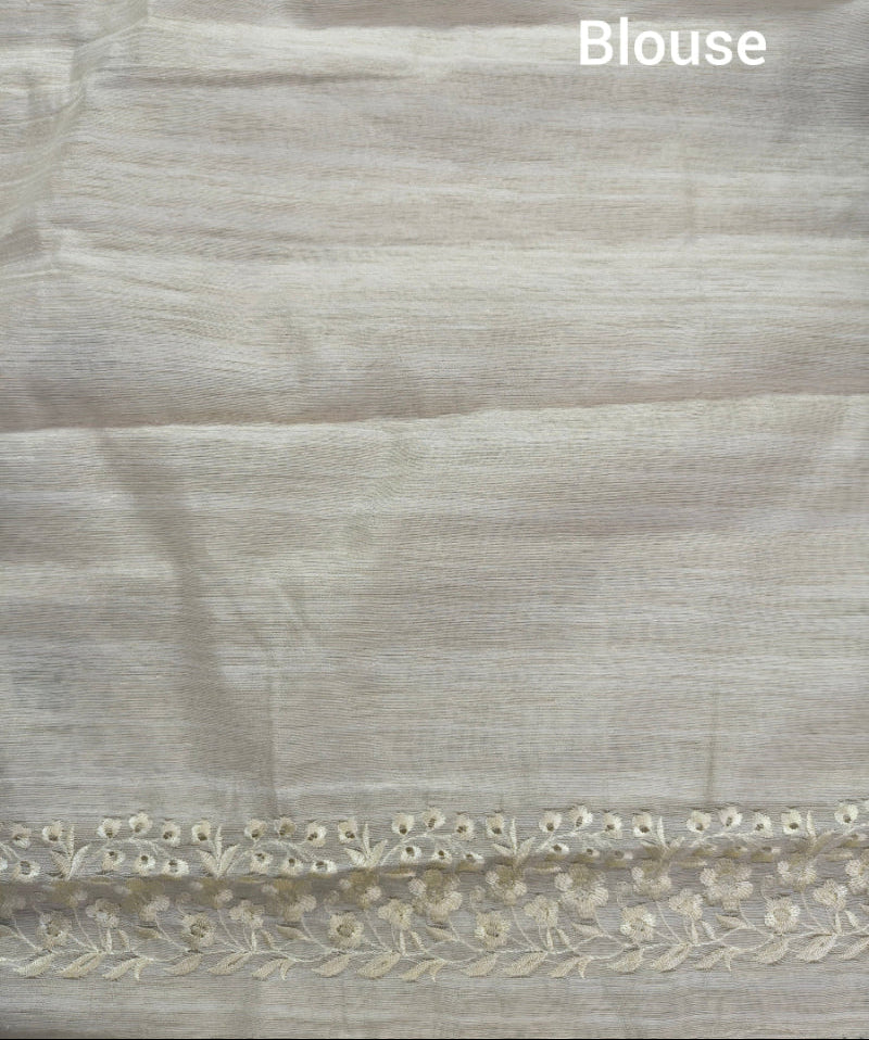 Ivory Grace Semi Tussar Saree