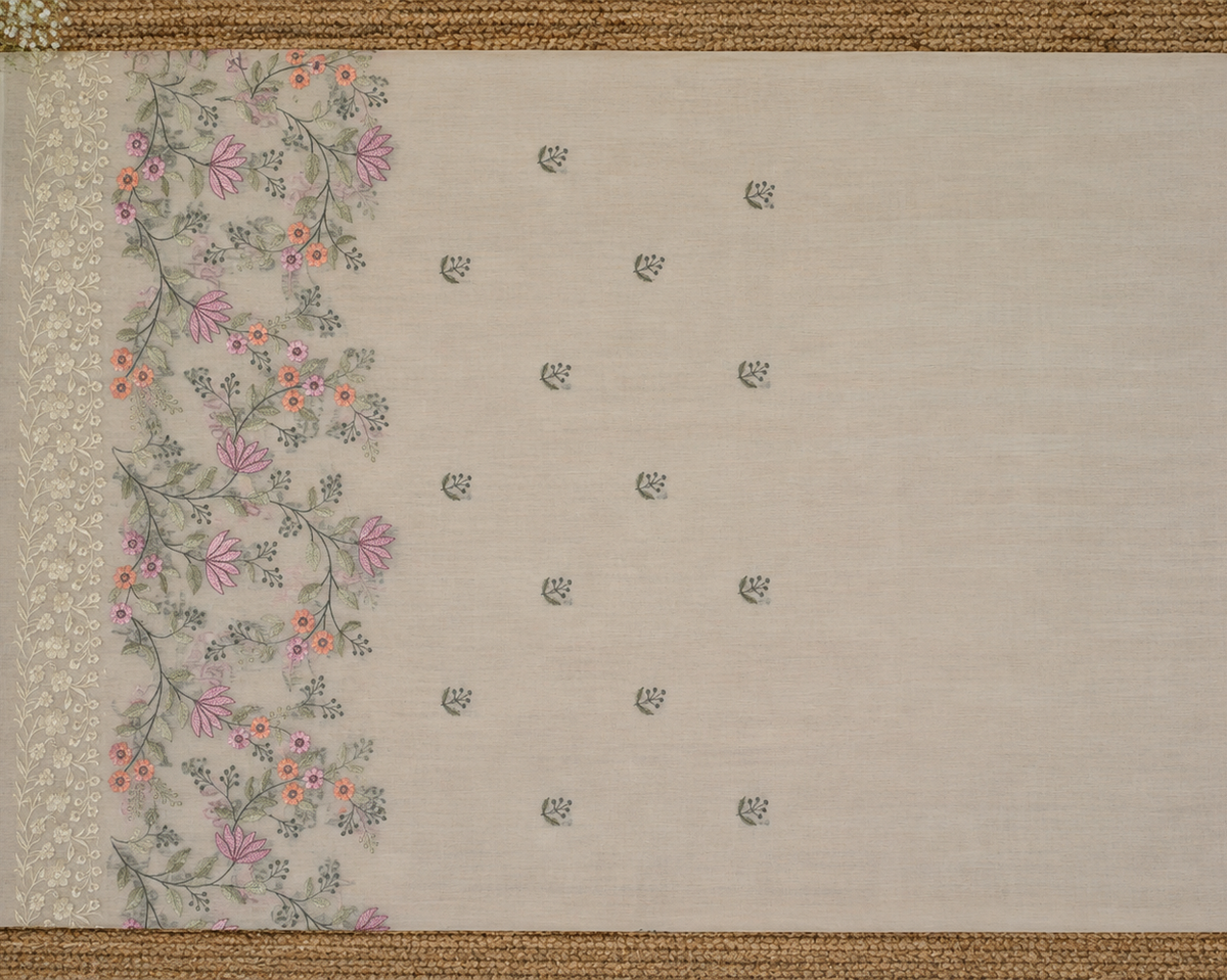 Ivory Grace Semi Tussar Saree