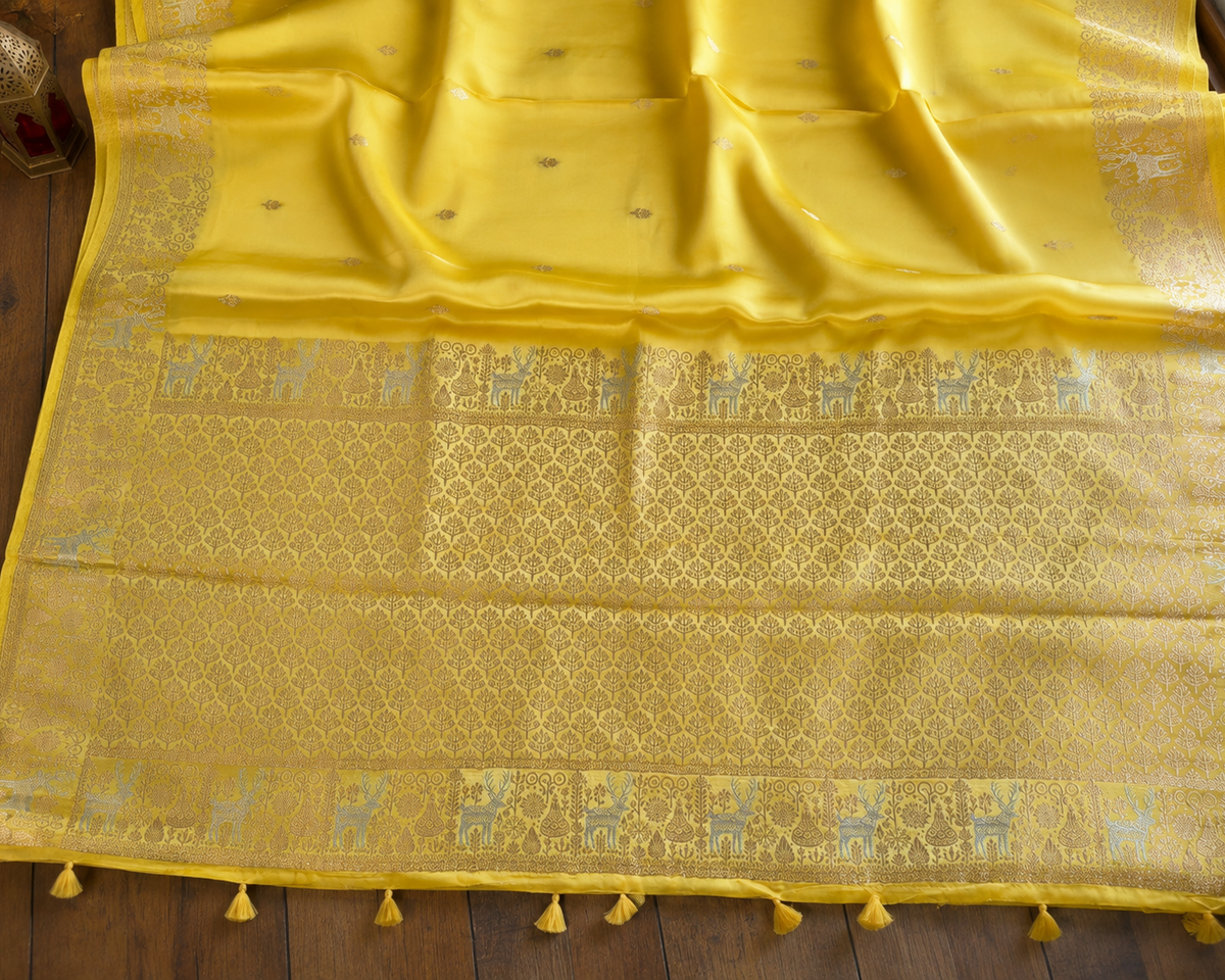 Sunlit Pure Satin Saree